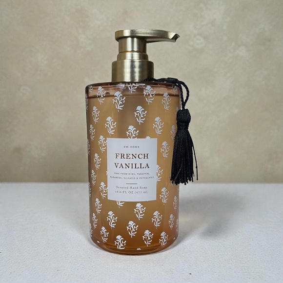 DW Home Other - DW Home French Vanilla Hand Wash • 16.9 oz • Glass Bottle • Tassel Accent • New